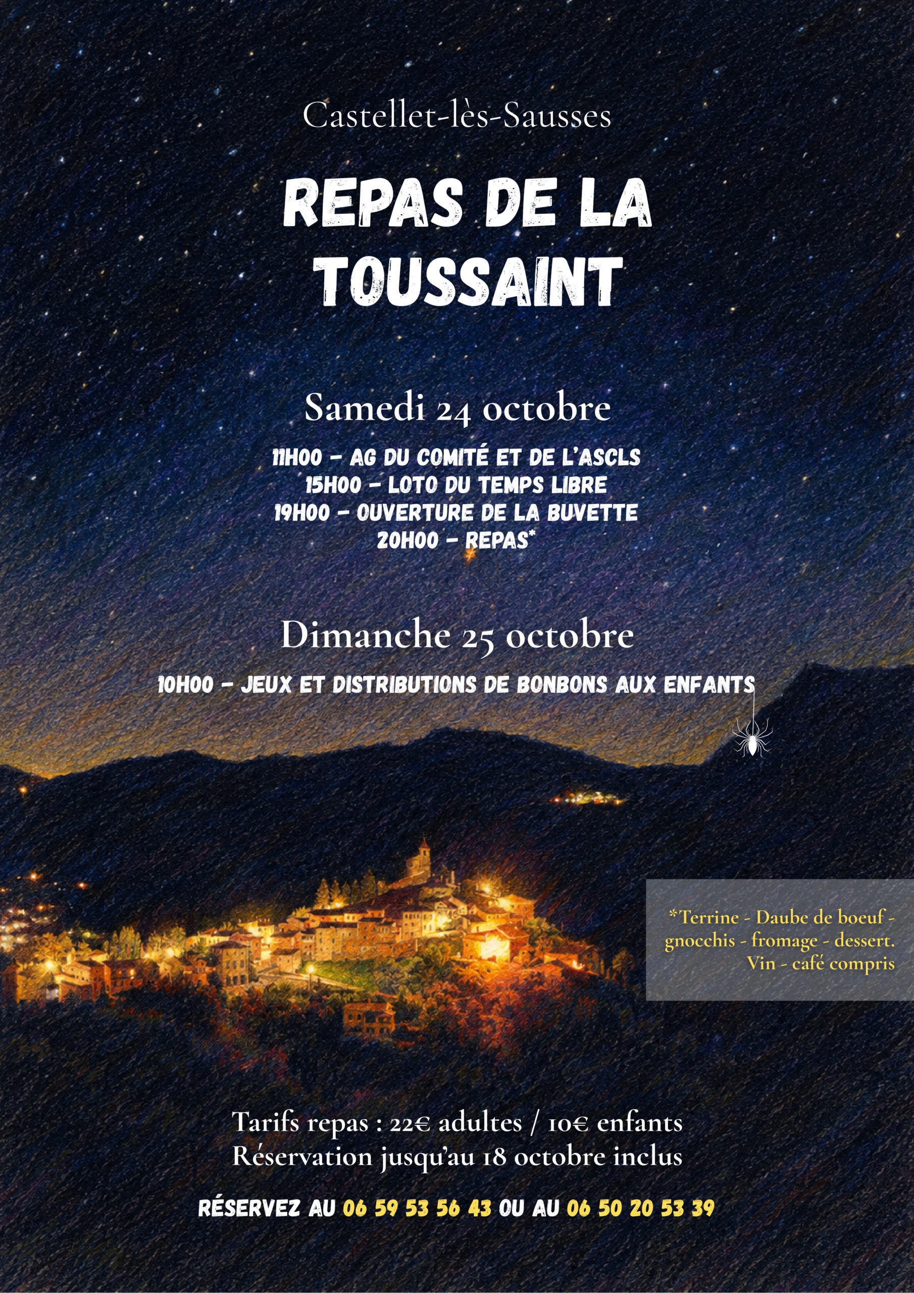 Weekend festif les 24 et 25 octobre à Castellet-lès-Sausses !